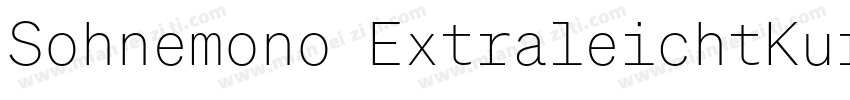 Sohnemono ExtraleichtKursiv字体转换